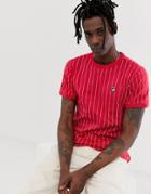 Fila Guilo Striped T-shirt In Red - Red