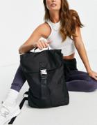 Consigned Clip Front Backpack In Black