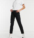 Bershka Tall Mom Jeans In Black