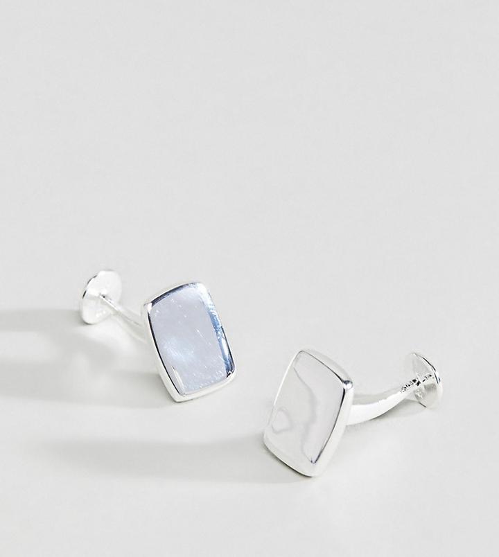 Asos Sterling Silver Cufflinks In Gift Box - Silver