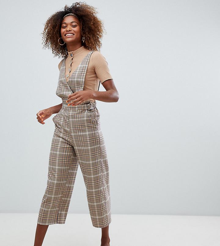 Bershka Check Jumpsuit