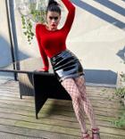 Labelrail X Sophia Hadjipanteli Vinyl High-waisted Mini Skirt In Black