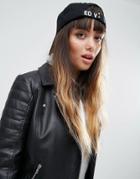 Asos Voided Back Label Cap - Black