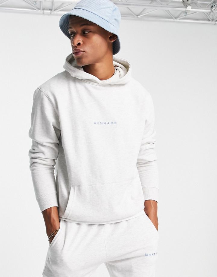 Mennace Essentials Hoodie In Gray