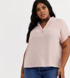 New Look Curve Overhead Shirt In Pale Pink