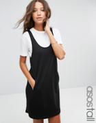 Asos Tall Easy Young Pinafore Dress - Black