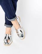Asos Meadow Flat Shoes - Silver