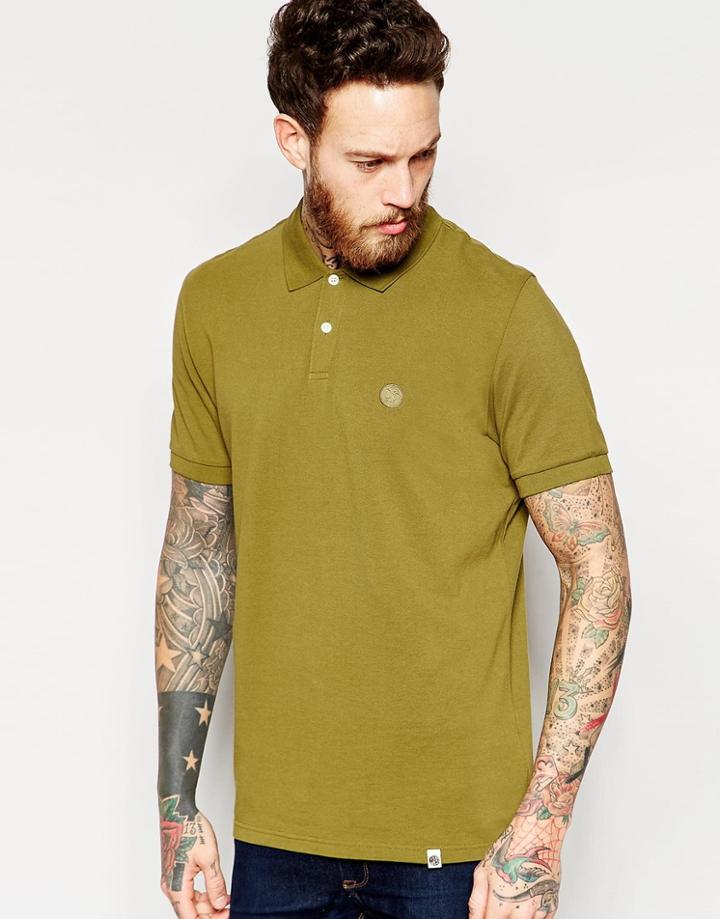 Pretty Green Polo Shirt With Logo In Khaki - Khaki