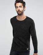 Only & Sons Ribbed Knitted Sweater - Black
