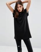 Asos The Ultimate Easy Longline T-shirt - Black