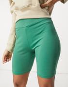 Chelsea Peers Lounge Legging Shorts In Khaki-green