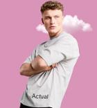 Asos Actual Oversized T-shirt In Gray Heather With Printed Logo-grey