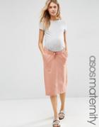 Asos Maternity Casual Sweat Drawstring Skirt - Pink