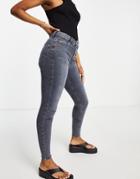 Topshop Jamie Jeans In Blue Smoke-blues