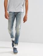 Nudie Jeans Co Skinny Lin Jean Shimmering Fall Wash - Blue