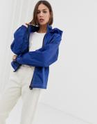 Asos Design Contrast Stitch Windbreaker Jacket-blue