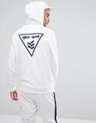 Gio Goi Hoodie With Flock Logo And Back Print In White - White