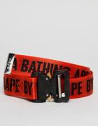 Aape By A Bathing Ape Clip Belt With Logo - Orange