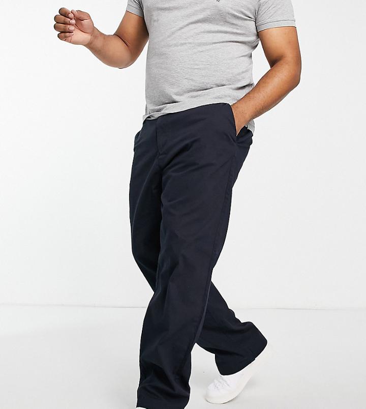 French Connection Plus Slim Fit Chino In Navy