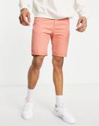 Le Breve Chino Shorts In Clay-red