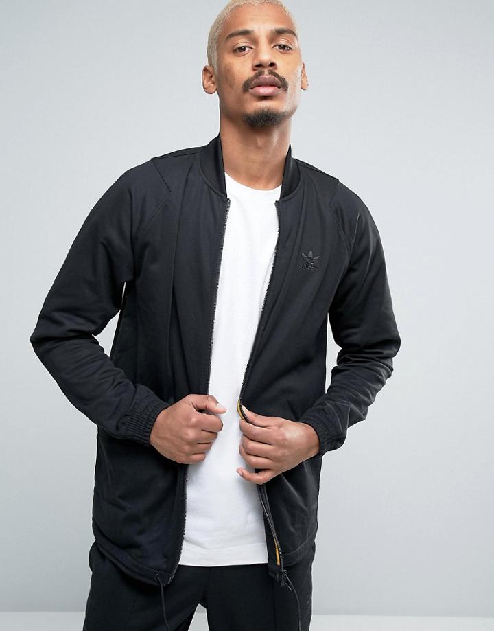 Adidas Orignals Shadow Tones Bomber Jacket In Black Ce7106 - Black