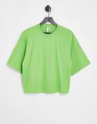 & Other Stories Cotton Oversized T-shirt In Green - Mgreen