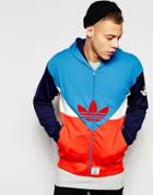 Adidas Originals Logo Hoodie With Panelling - Blue