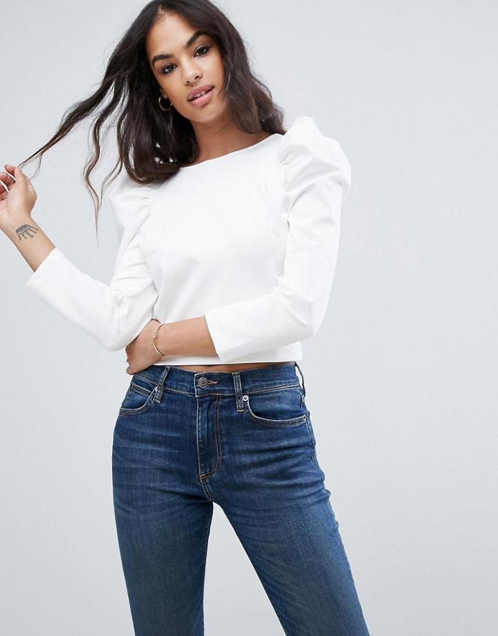 Asos Ultimate 80's Top In Scuba - White