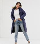 Brave Soul Tall Wizard Long Padded Coat-navy