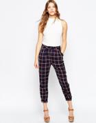 Greylin Kasper Plaid Pants - Navy
