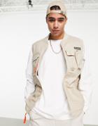 Columbia Field Roc Ii Reversible Camo Vest In Beige-white