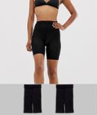 Asos Design Anti-chafing Shorts 2 Pack In Black - Black