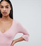 Boohoo Ruffle Sleeve Tea Dress In Rose - Pink