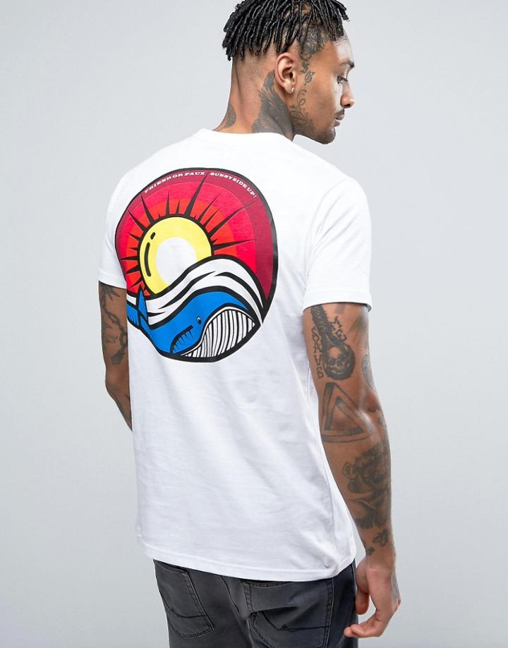 Friend Or Faux South Beach Back Print T-shirt - White