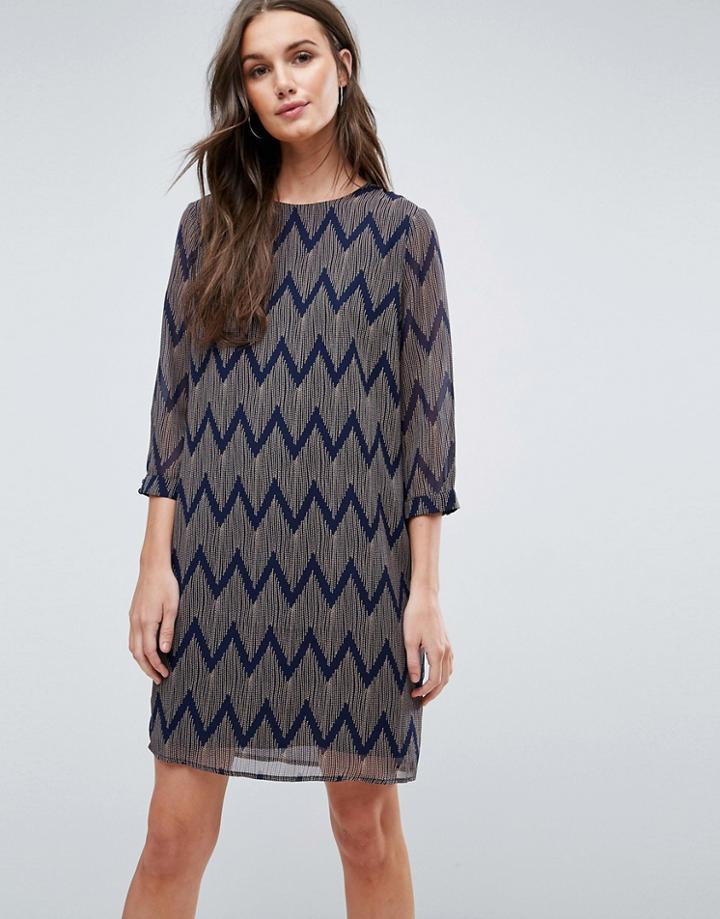 Y.a.s Venya Zig Zag Shift Dress - Multi