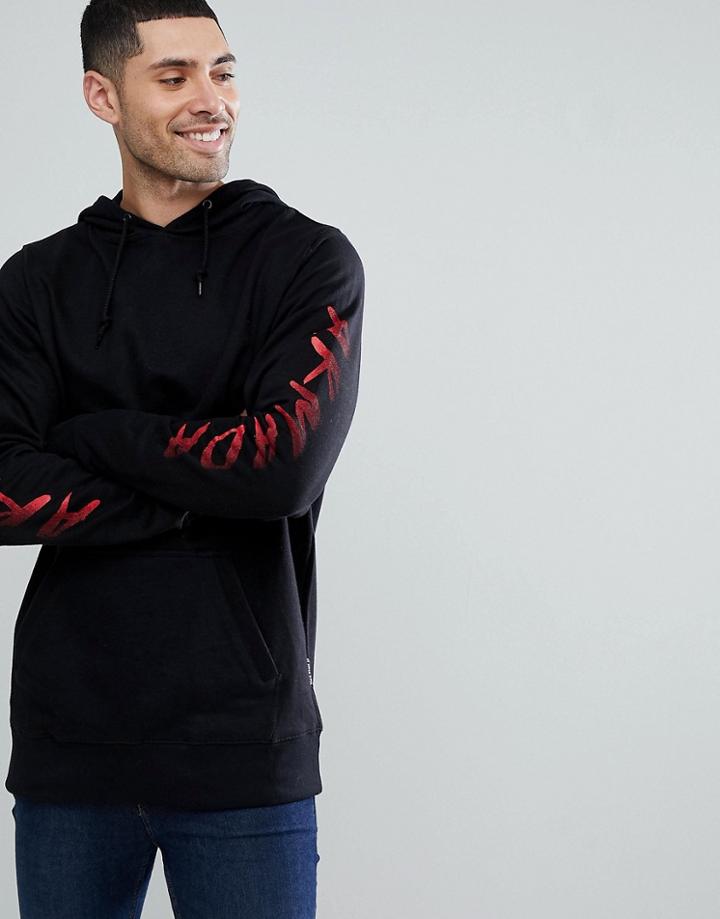 Armada Sleeve Logo Hoodie In Black - Black