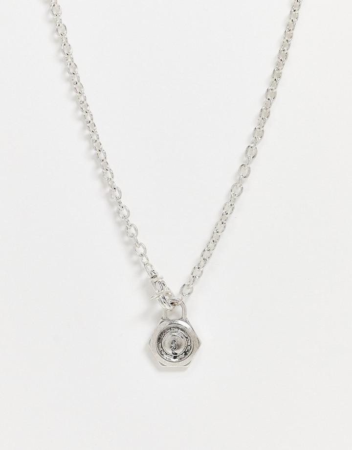 Status Syndicate Padlock Necklace-silver
