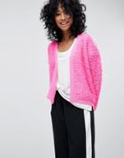 Asos Cardigan With Bobble Stitch - Pink