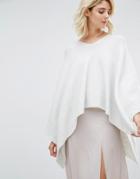 Gat Rimon Tutu Long Sleeve Knitted Poncho - Gray