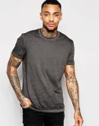 Asos T-shirt With Burn Out Wash In Green