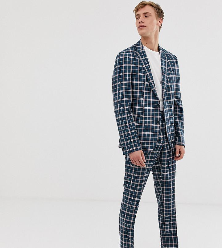 Noak Slim Sb2 Notch Suit Jacket In Check-yellow