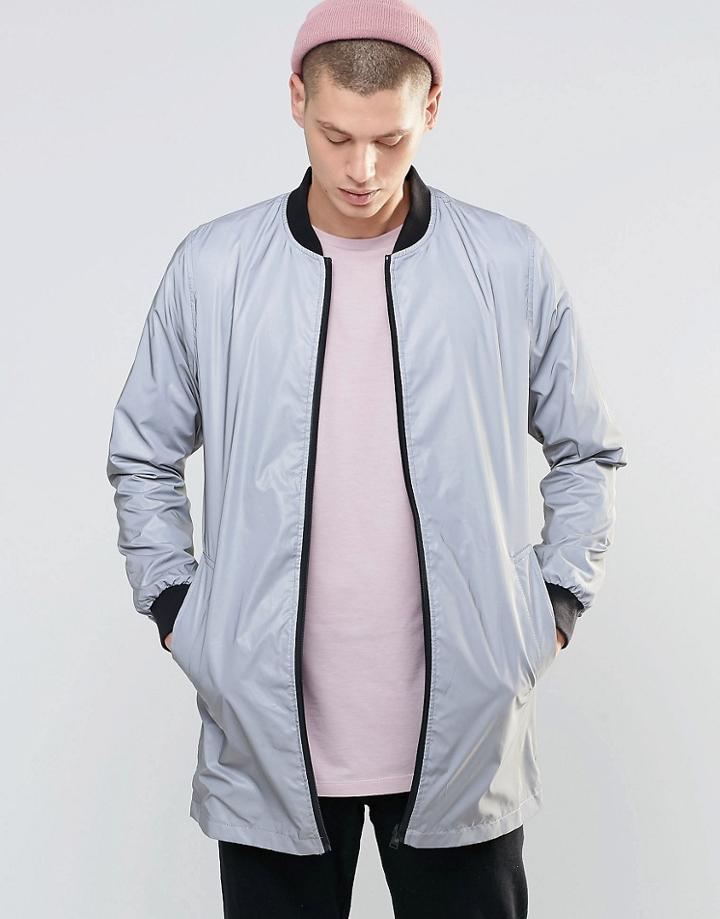 N1sq Reflective Reversable Bomber - Gray