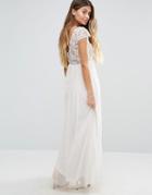 Vila Off Shoulder Maxi Dress - Cream