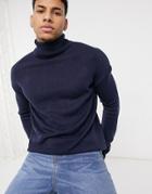 Another Influence Turtle Neck Sweater In Navy
