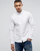 D-struct Long Sleeve Oxford Cotton Shirt - White