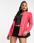 Public Desire Coordinating Belted Blazer In Pink