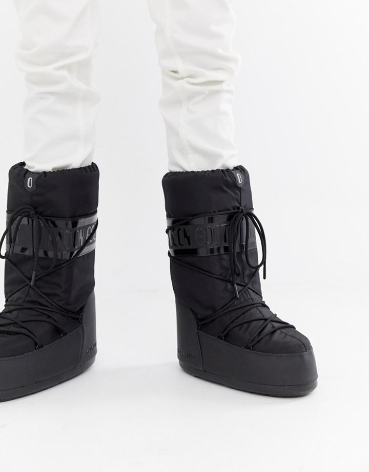 Moon Boot Classic Premuim Snow Boots In Black - Black