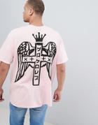 Hnr Ldn Wings Back Print T-shirt - Pink