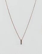 Icon Brand Pinstripe Pendant Necklace In Rose Gold - Gold