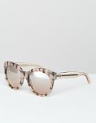 Gucci Round Sunglasses In Stripe - Pink